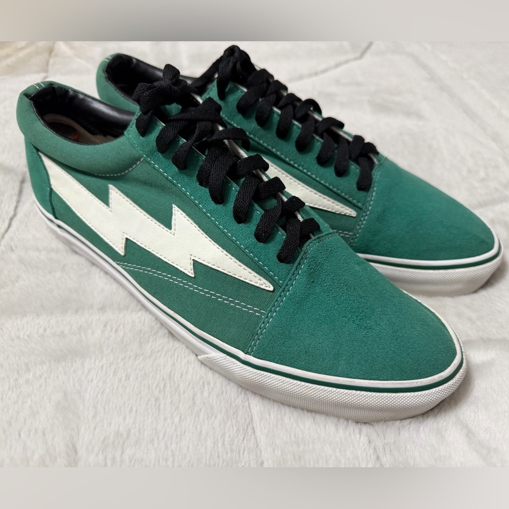 Revenge x Storm Lightning Classic Green Suede Low-Top Sneakers 12